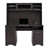 Realspace Pelingo 56"W Desk With Hutch, Dark Gray
