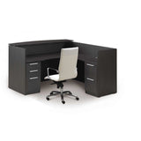 Chiarezza Reception Desk with Laminate Transaction Counter