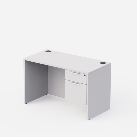 Sheridan Agent Desk with Locking Hanging Box/File Pedestal Drawers, 48
