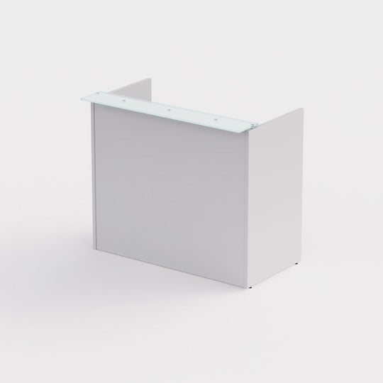Sheridan 4-Ft. Reception Desk Shell with Super White Glass Top, 48