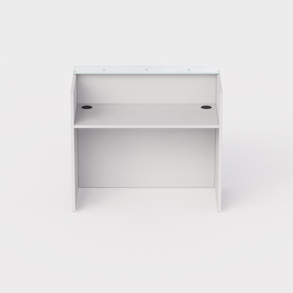 Sheridan 4-Ft. Reception Desk Shell with Super White Glass Top, 48