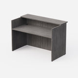 Sheridan 5-Ft. Reception Desk Shell with Rectangular Laminate Counter, 60"Wide x 30/32"D x 42"H, Stone Gray
