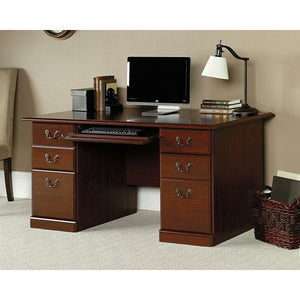 Sauder Heritage Hill 60 W" Computer Desk, Classic Cherry