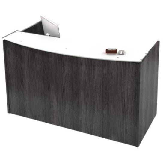 Empresario Reception Desk Shell with Glass Counter Top