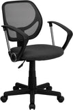 Low Back Mesh Swivel Task Office Chair with Arms