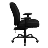 Samson Series Big & Tall 400 lb. Rated Fabric Executive Ergonomic Office Chair, Black with Adjustable Back and Arms