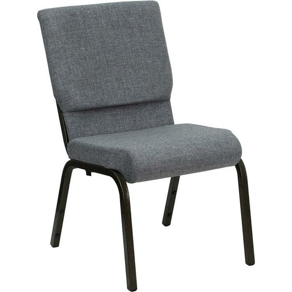 Samson Series 18.5''W Stacking Church Chair, Gold Frame