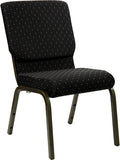 Samson Series 18.5''W Stacking Church Chair, Gold Frame