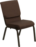 Samson Series 18.5''W Stacking Church Chair, Gold Frame