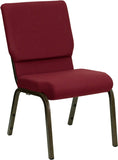 Samson Series 18.5''W Stacking Church Chair, Gold Frame