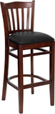 Samson Series Vertical Slat Back Wood Restaurant Barstool