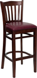 Samson Series Vertical Slat Back Wood Restaurant Barstool
