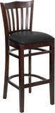 Samson Series Vertical Slat Back Wood Restaurant Barstool