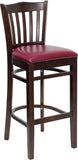Samson Series Vertical Slat Back Wood Restaurant Barstool