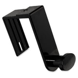 Advantus Over-the-panel Single Garment Hook, 1 Hook, Plastic, Black