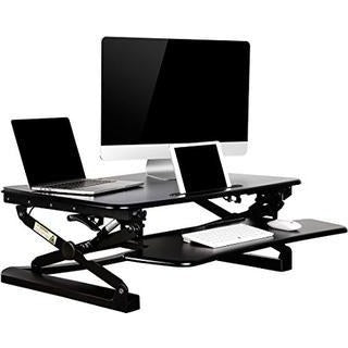 FlexiSpot Height-Adjustable Standing Desk Riser With Removable Keyboard Tray, 35