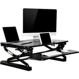 FlexiSpot Height-Adjustable Standing Desk Riser With Removable Keyboard Tray, 35"W, Black