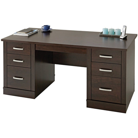 Sauder Outlet Office Port Executive Desk, Dark Alder