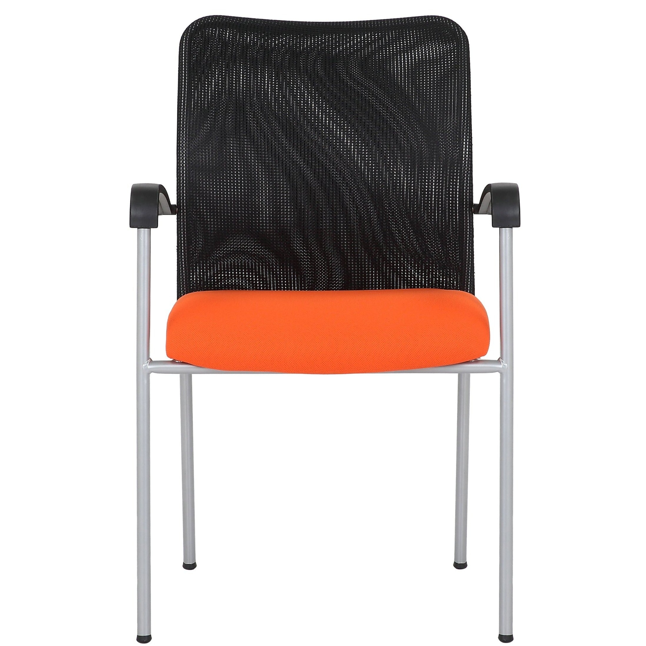 Weston Mesh Stackable Visitor Chair, Orange