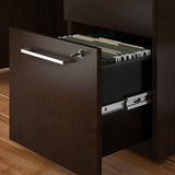 Bush Business Furniture Outlet Emerge 72"W x 30"D Desk with 2 and 3 Drawer Pedestals, Mocha Cherry