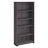 Bush Furniture Cabot 5 Shelf Bookcase, Heather Gray