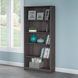 Bush Furniture Cabot 5 Shelf Bookcase, Heather Gray