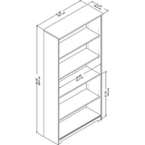 Bush Furniture Cabot 5 Shelf Bookcase, Heather Gray