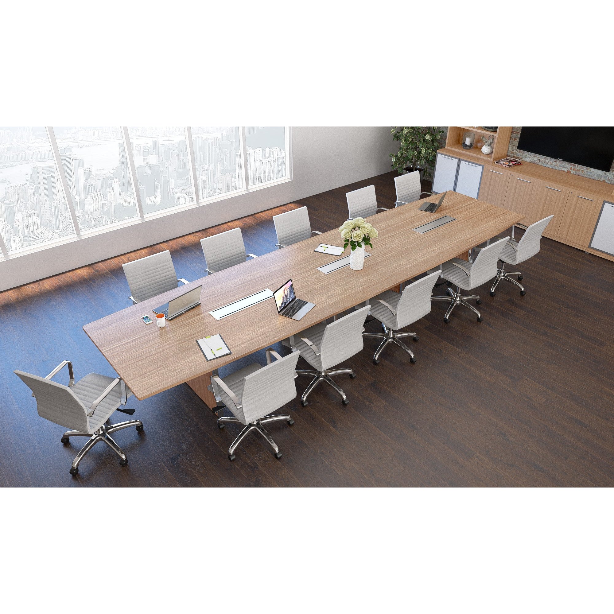 Chiarezza Deluxe Conference Table (8 ft, 10 ft, or 12 ft)