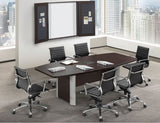 Empresario Boat Shaped Laminate Conference Table with Elliptical Style Bases