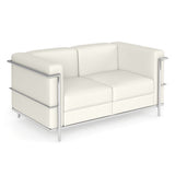 Empresario Trier Reception Loveseat w/ Chrome Frame