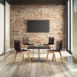 Empresario OX Reception Table, Silver Square Base