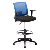 Empresario Mesh Back Task Stool, Upholstered Seat with Footring and Black Base