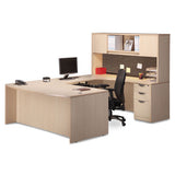 Empresario U-Shaped Bow Front Desk Workstation with Hutch