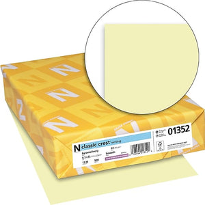 (Open Ream) CLASSIC CREST Writing Paper, 8 1/2" x 11", 24 lb., Smooth Finish, Baronial Ivory (Case or Ream)