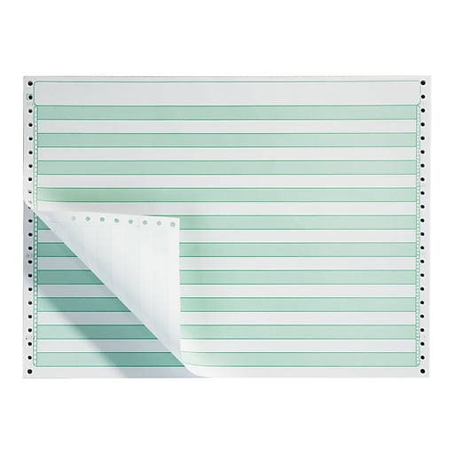 Green Bar Computer Paper, 14.875