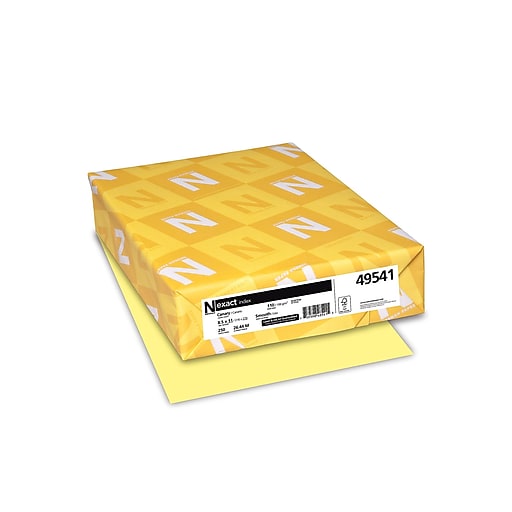 (Open Ream) Exact Index Multipurpose Colored Paper, 110 Lbs., 8.5