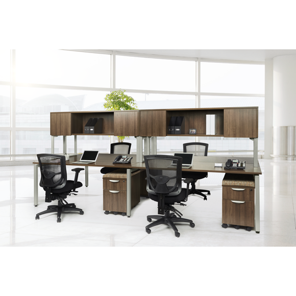 Lucid Shared Work Space with Overhead Open Storage